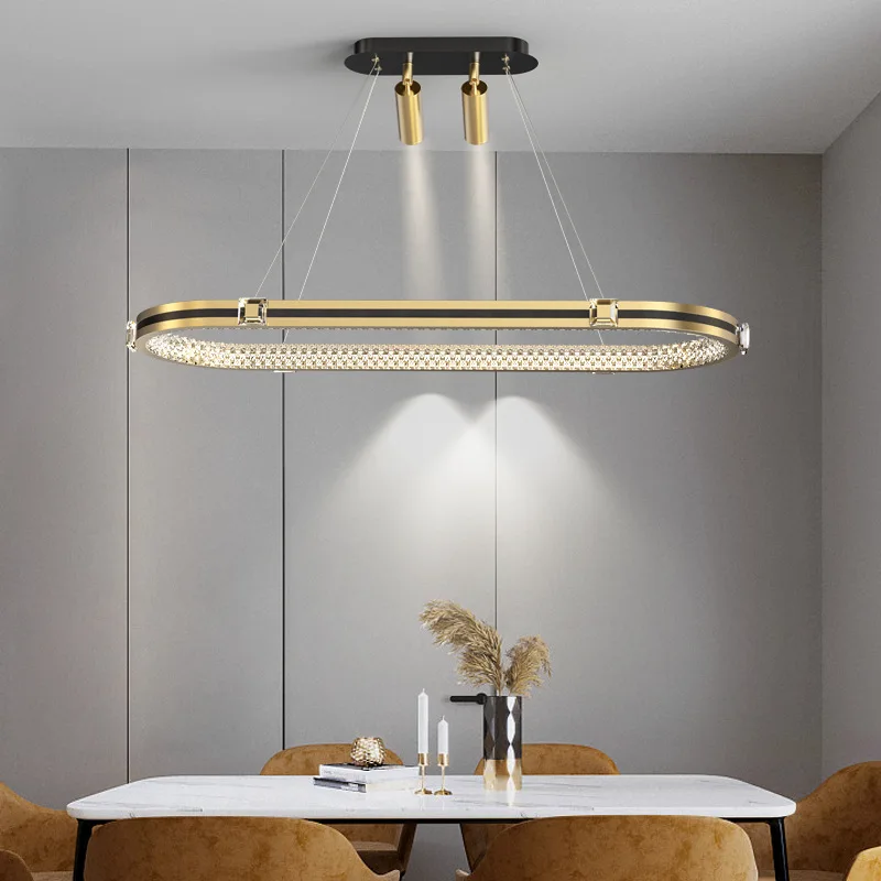 

SANDYHA Modern Nordic Luxury Chandelier Lamp Ring Style Restaurant Bar LED Dining Living Room Chinese Lighting Fixtures