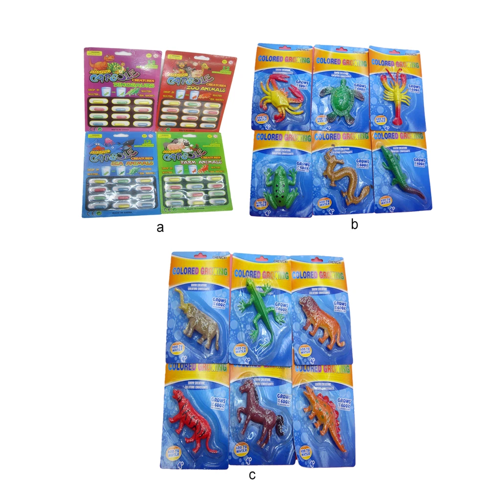 

Grow Capsules Growing Toys Water Absorption Kids Cognition Goods Wholesale Lots for Children Four capsule animals