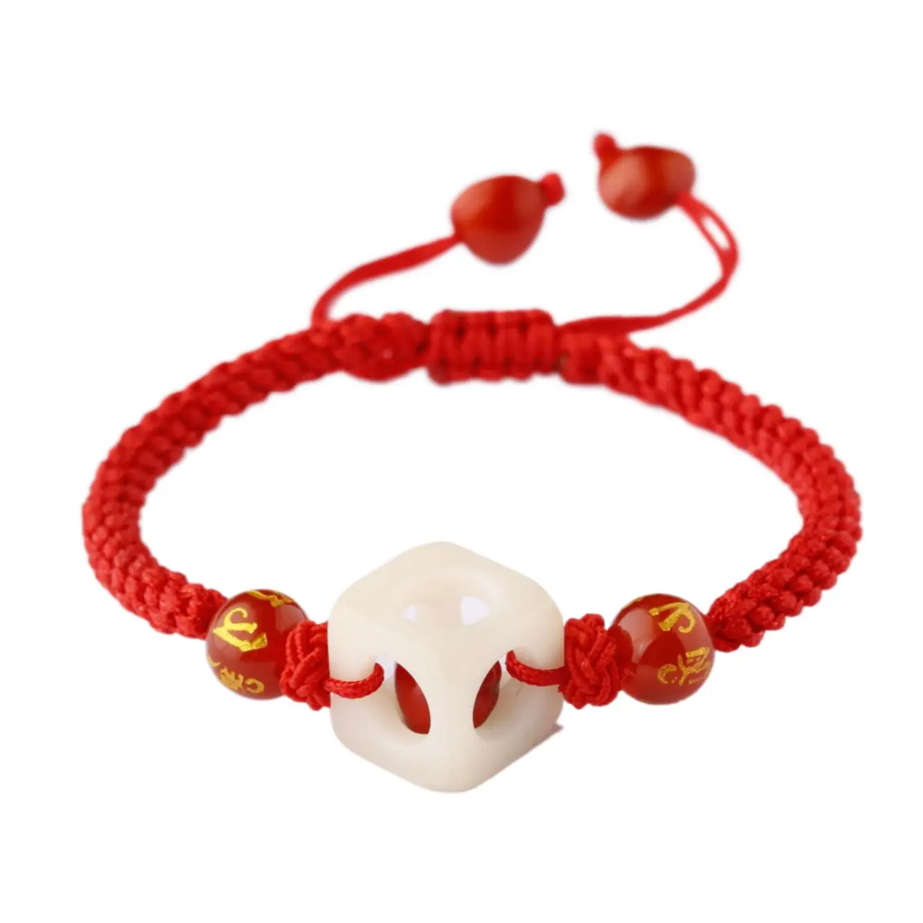 

CYG Chinese Style Red Bean Bodhi Red/Black Rope Woven Bracelet Which is Suitable for Young Men&Women Couples.Improve Luck Safety