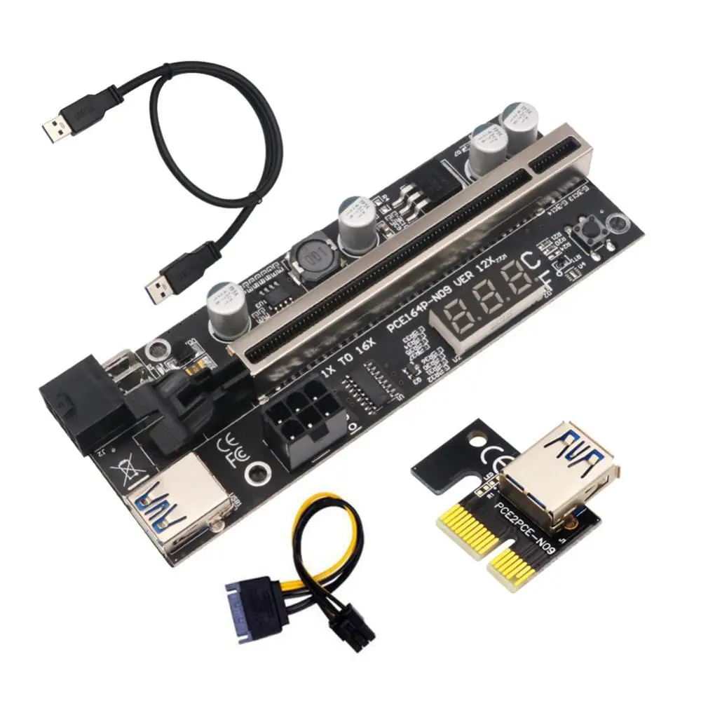 

Dedicated For Mining Adapter Stability Safe And More Stable Riser Mining Riser Adds The Temperature Sensor Board Extension Cable