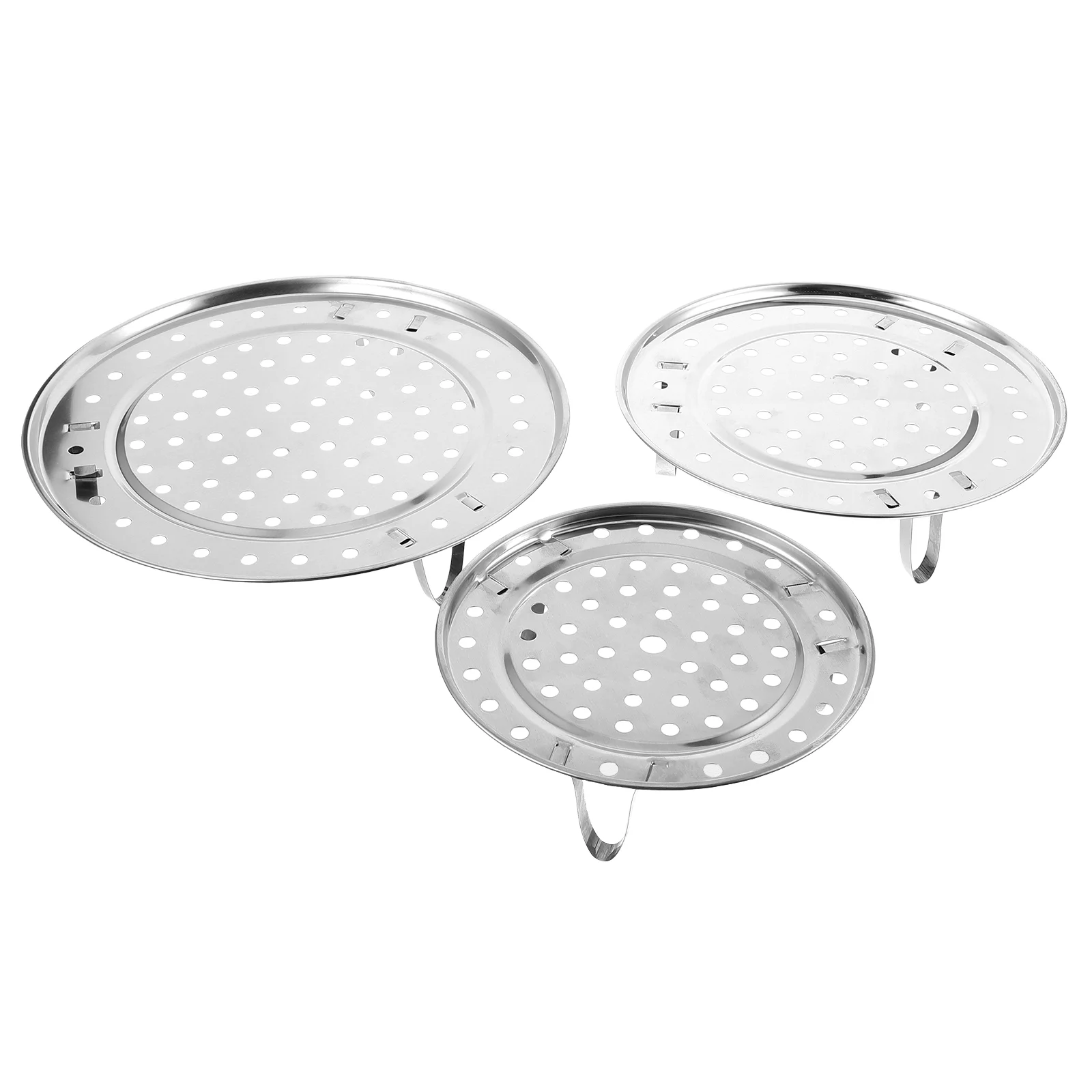 

Bandejas Para Comida Steam Rack Stainless Steel Cooker Steaming Dish Food Plate Steamer