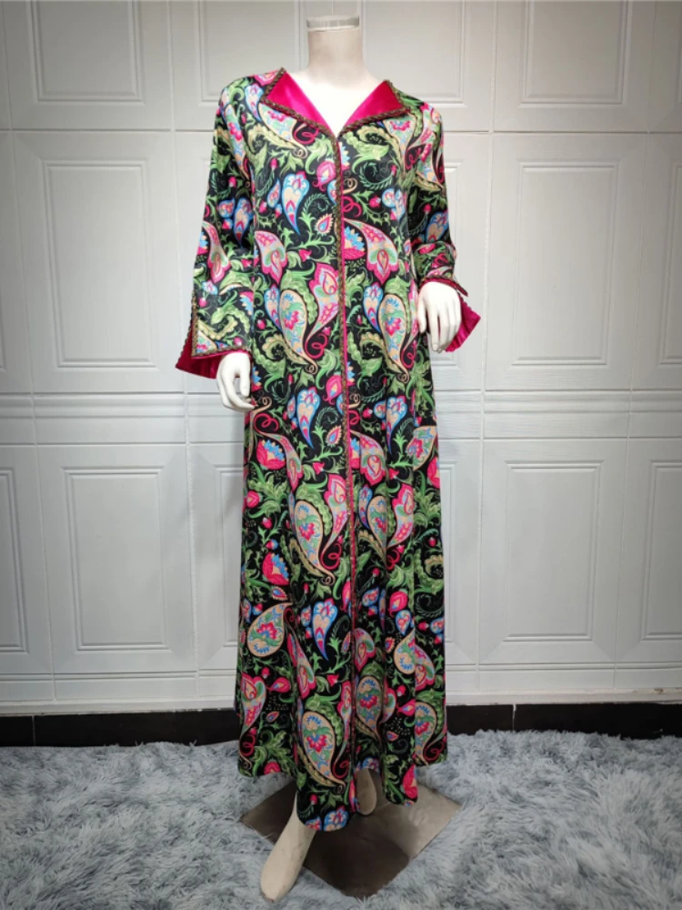 Luxury Eid Muslim Evening Party Jalabiya Marocain Dress for Women Ramadan Arabic Femme Abaya Islamic Turkey Moroccan Kaftan Robe