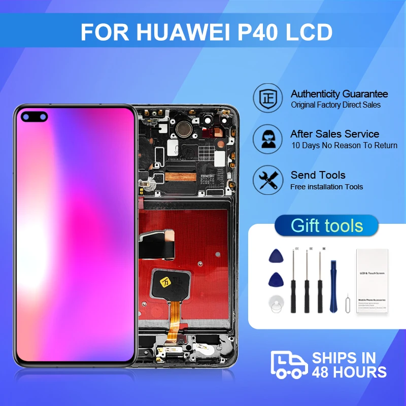 

1Pcs 6.1 Inch For Huawei P40 Lcd ANA-NX9 Display Touch Panel Screen Digitizer Assembly Repair Parts With Tools Free Shipping