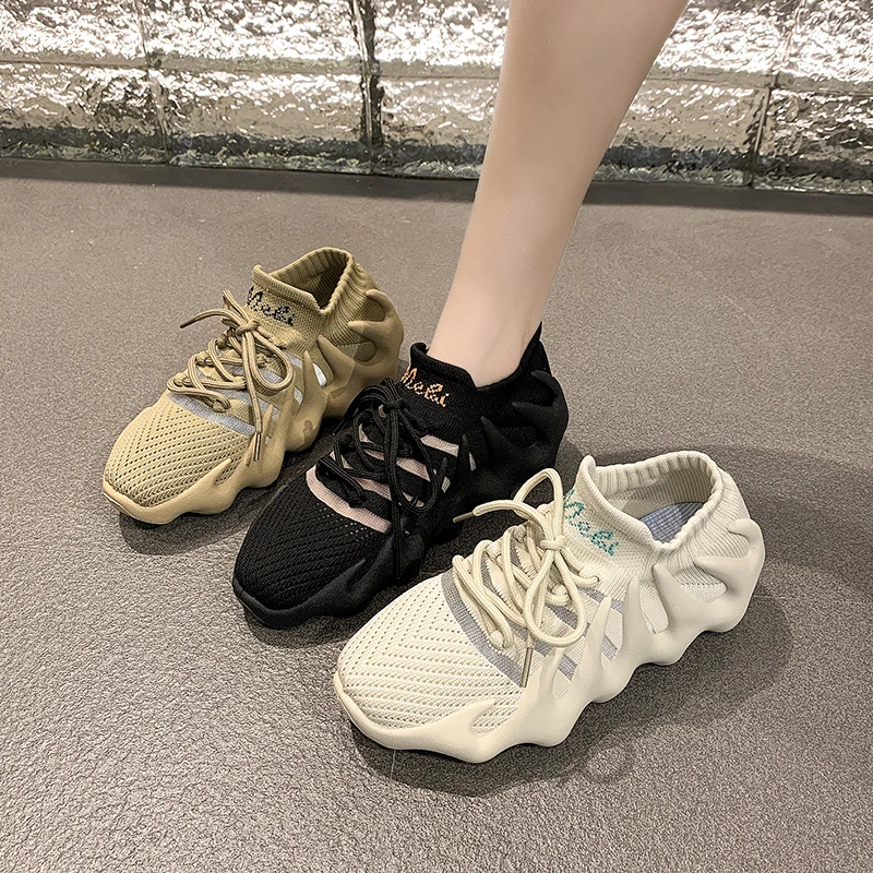 Shoes for Women 2023 New Fashion Summer Breathable Women's Sneakers Round Toe Mesh Sports Shoes Woman Solid Casual Shoes Zapatos