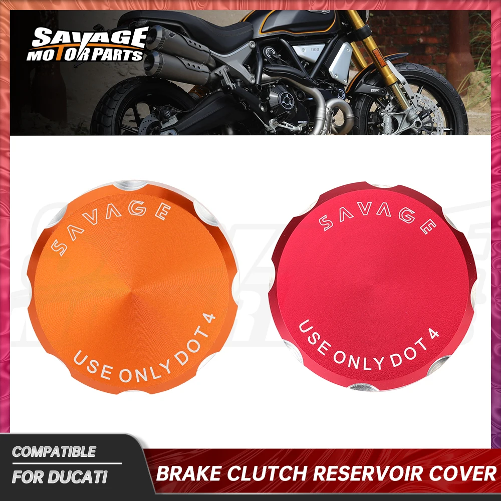 

Motorcycle Rear Brake Fluid Reservoir Cover For DUCATI DesertX Scrambler 1100 Dark Sport Tribute Pro Supersport 750 800 937/939