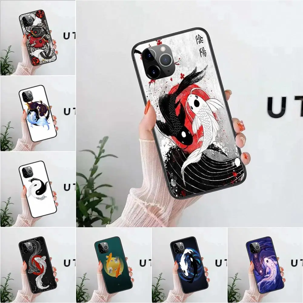 Чехол для мобильного телефона "Tai Chi Fish" на Galaxy J1 J2 J3 J4 J5 J6 J7 2016 2017 2018 Core Duo Max Plus Pro Prime Black Cell Cover Trend Coque 3D on.