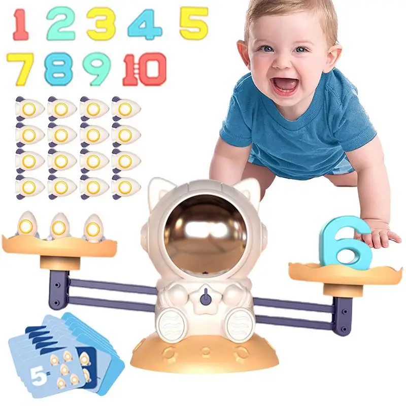 

Kids Balance Counting Toy Montessori Matching Number Toy Set With Weights Cards Children Early Education Toys For Kids Boys