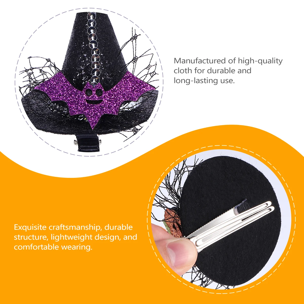 4 шт. заколка для волос-бини шляпа шикарный дизайн заколки волос на Хэллоуин