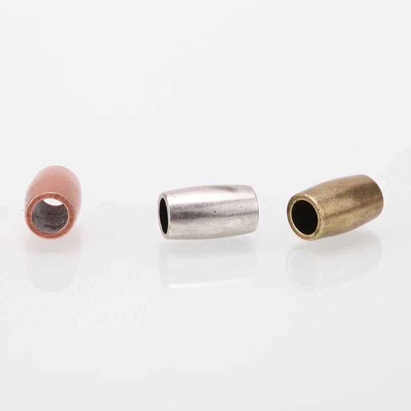 Charm Spacer Beads for Jewelry Making Diy Bracelets Copper Accessories Steel Gold Color Tube Cube Beads Big Holes Custom Letter images - 6