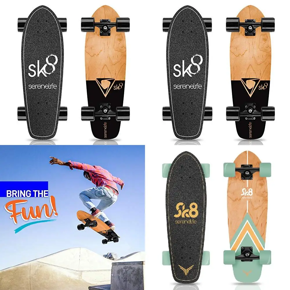 

Flexible & Durable. Cool and Crispy Mini Cruiser Skateboard for Teens Adults Beginners Alike – Bamboo Maple Deck Flexible & Du
