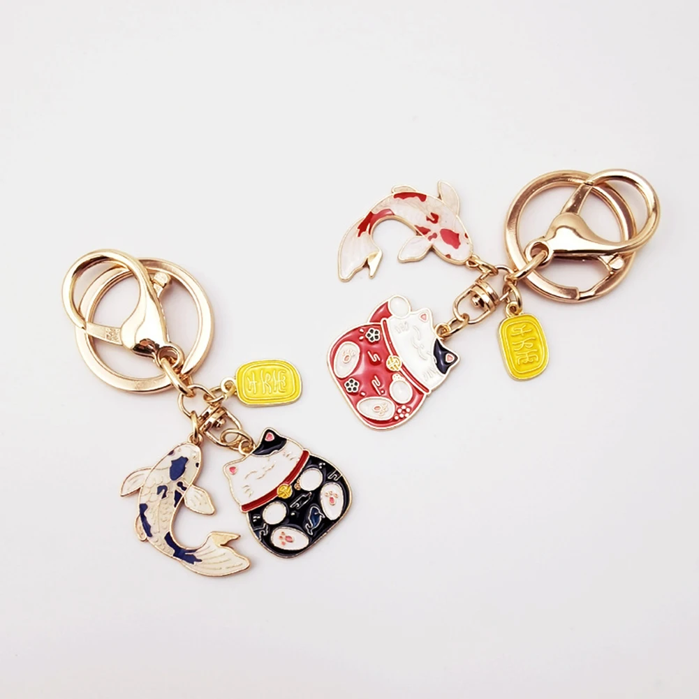 

Милый мультяшный брелок в японском стиле с кошкой на удачу, милый автомобильный аксессуар для телефона, подвеска для сумки, удача, богатство, подарок для любимого