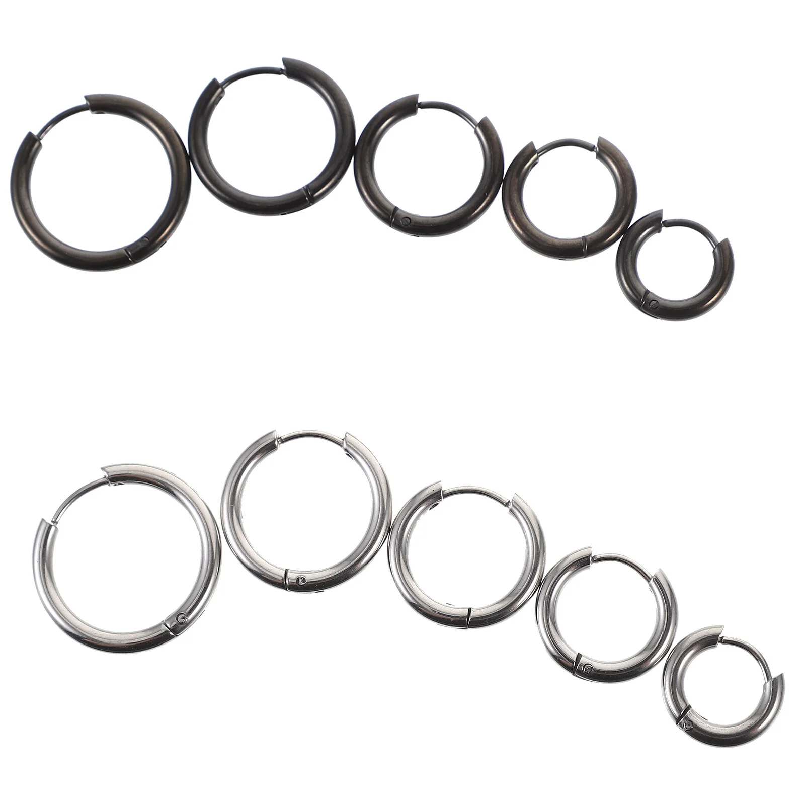 

10 Pcs Earring Hoop Pierced Earrings Aesthetic Charm Metal Women Titanium Steel Cool Funky Woman Novelty