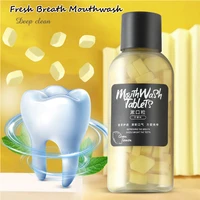 60 pcs lemon orange solid particle mouthwash whitening tooth stains bad breath portable travel breath freshening mouthwash
