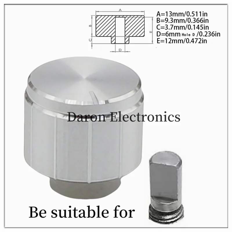 

Резиновая крышка с сердечником из алюминиевого сплава, 13*13, выпуклая ручка, D-отверстие, 6 мм, кодовый потенциометр, крышка регулировки вращения переключателя