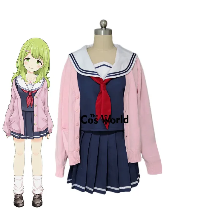 Японская головы виртуальный Youtuber Morinaka Kazaki кардиган Сейлор костюм наряды аниме настроить косплей костюмы