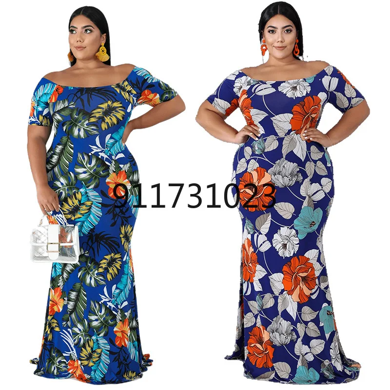 

dress African Print Evening Dresses For Women 2021 New Fashion 4XL 5XL Summer Party Long Dress Elegant Ladies Clothing