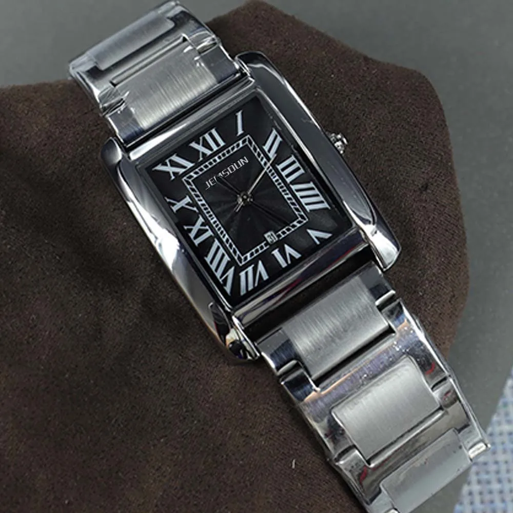 

New Original Brand Quartz Watches For Men Classic Fshion Square Tank Simple Watch Automatic Date Sports Waterproof Jewelry Clock