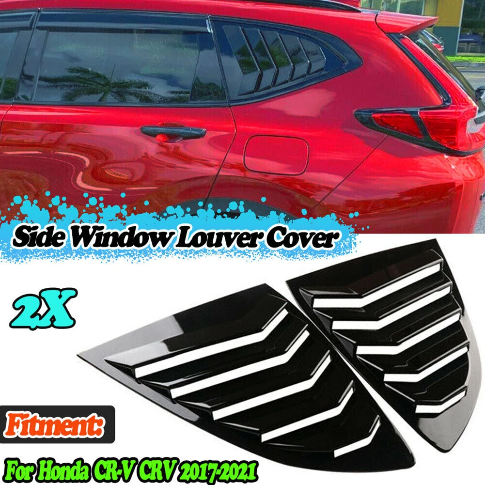 

Louver Shutter Cover Glossy Black Plastics Practical Durable Door Glass Louver Shutter Cover Trim Quarter Panel