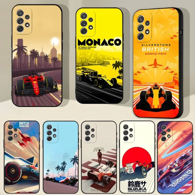 Чехол для телефона Formula 1 Racing F1 Car для Samsung Galaxy S23 S22 S10 S20 S30 S21 S8 S9 Pro Plus Ultra Fe