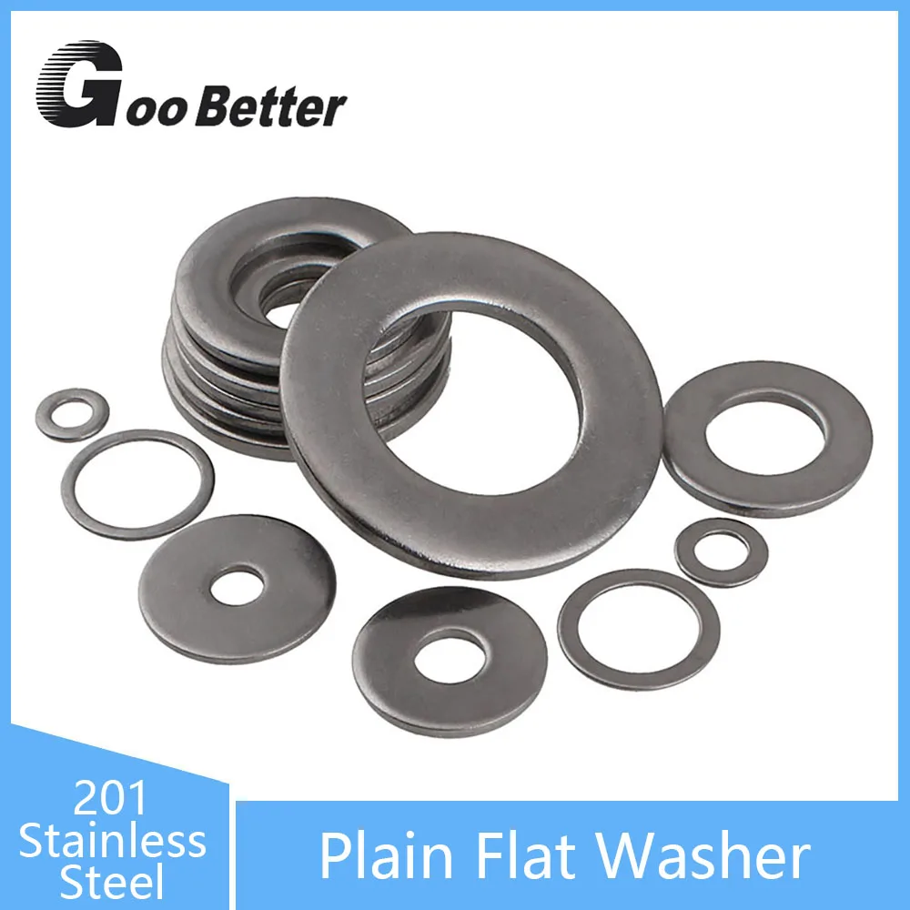 

M3 M4 M5 M6 M8 M10 M12 Plain Washer 201 Stainless Steel Flat Washer