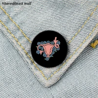 middle finger uterus pro choice feminist pin custom funny brooches shirt lapel bag cute badge gift for lover girl friends