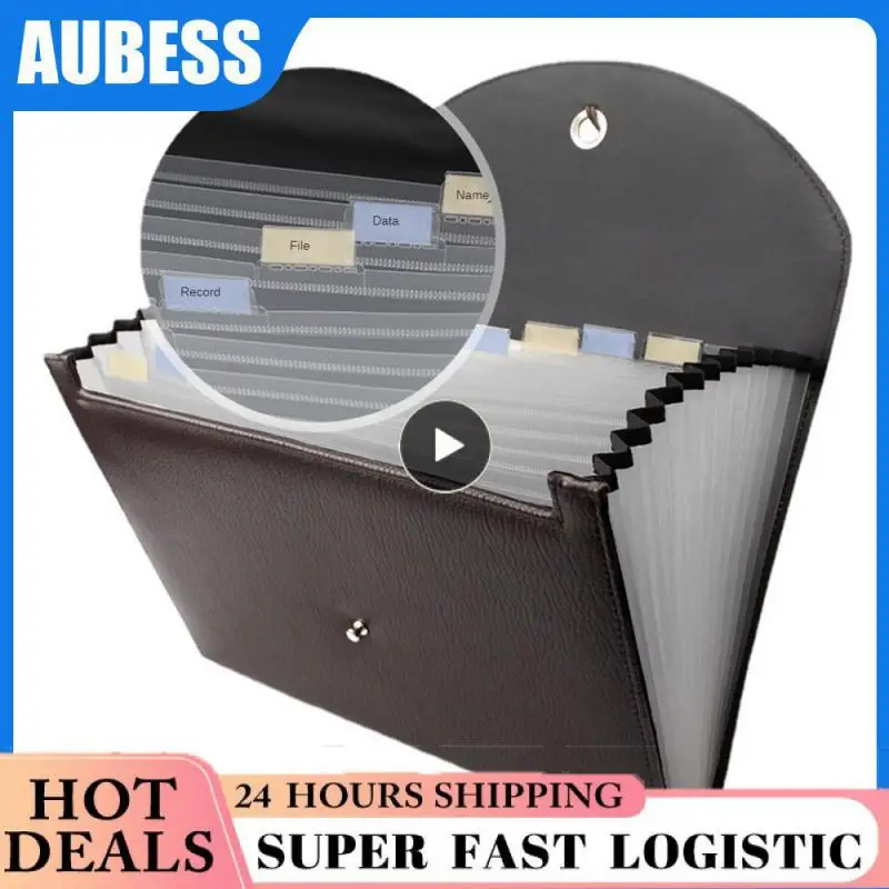 

Elastic Strap Storage Bag Document 13 Floors Briefcase Prevent Scratches Business Folder Leather File Holder Storage Durable