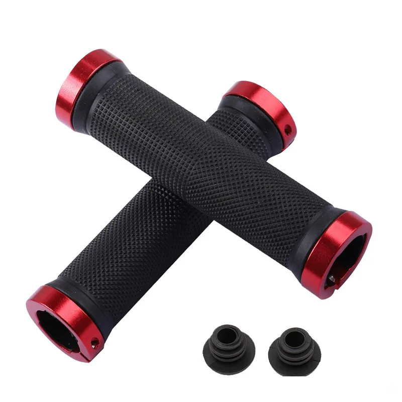 PE Rubber MTB Handlebar Alloy Cuff Bilateral Lock Bicycle Handlebar Non-slip Bicycle Handlebar Cover BMX Bicycle Accessories enlarge