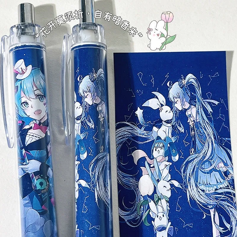 Новинка Hatsune Miku мультяшная высококлассная гелевая ручка с рисунком аниме для