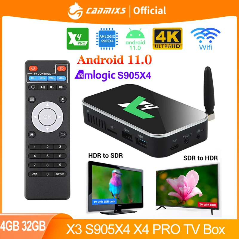 

Ugoos X4 PRO Smart TV Box Android 11 4GB 32GB X4 Plus 4GB 64GB X4 Cube 2GB 16GB DDR4 Amlogic X3 S905X4 WiFi 1000M 4K Set Top Box