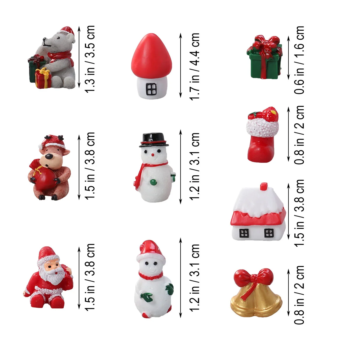 Рождественские маленькие фигурки украшения изделия из смолы оленей