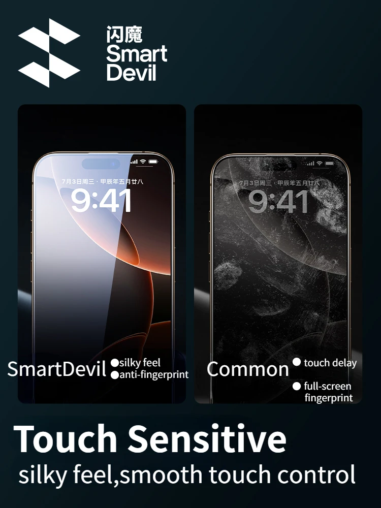 Закаленное стекло SmartDevil для iPhone 16 ProMax 16Pro защита экрана без пыли HD
