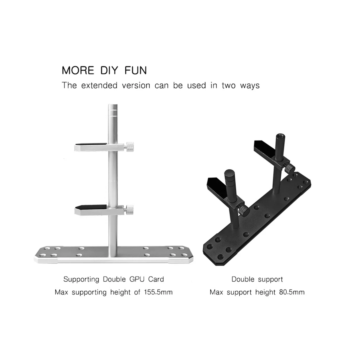 

Aluminum Alloy Portable Suction Bracket Chassis Fan Graphics Card Fixed Support Frame Graphics Card Bracket,White 1