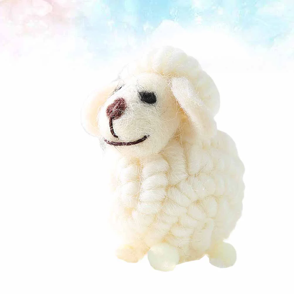

Stylish Christmas Felt Sheep Ornaments Plush Sheep Decoration for Christmas Tree White