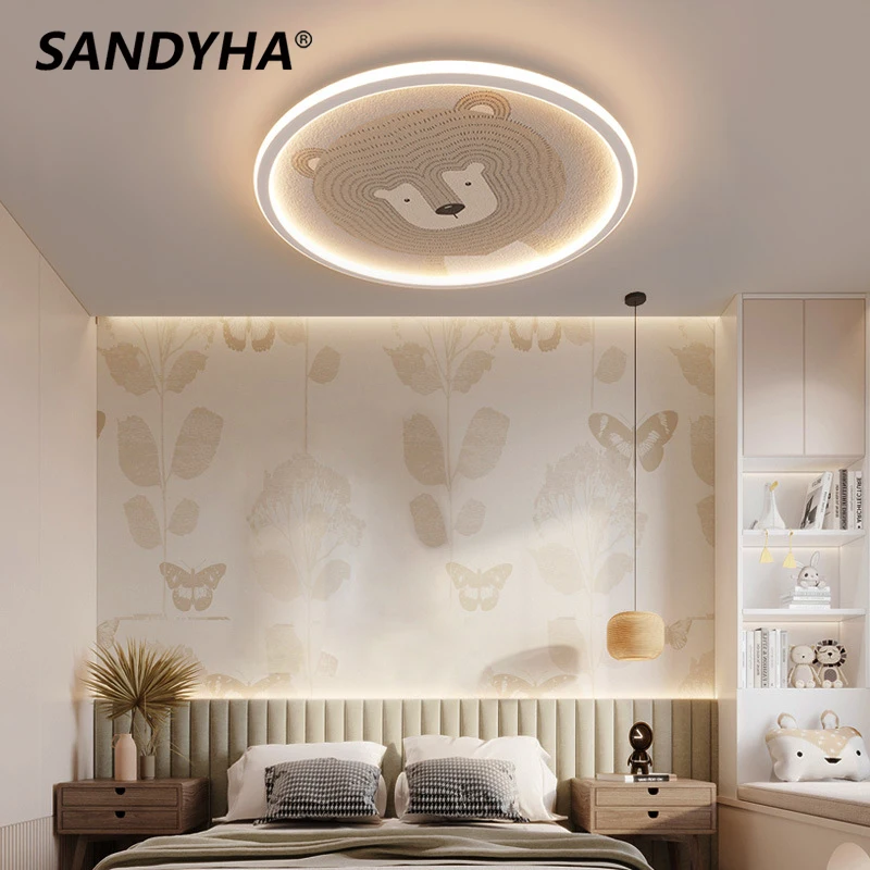 

SANDYHA Acrylic Cute Animal Ceiling Lamp in Children's Room Luminaire Plafonnier Led Lighting for Bedroom Lampa Sufitowa Lampara