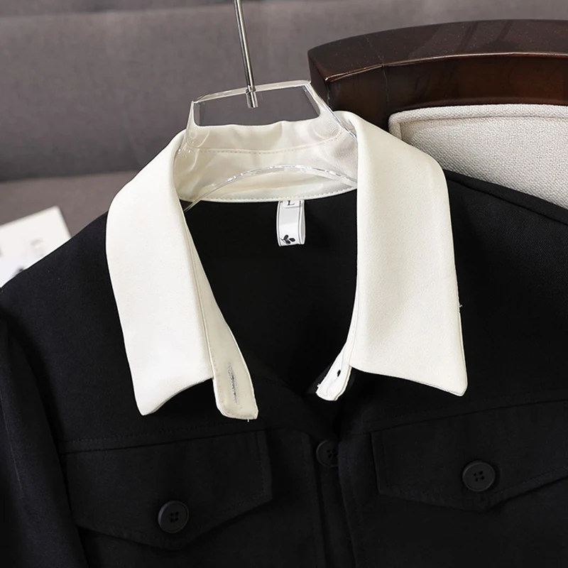 Женское элегантное платье-рубашка свободное облегающее однобортное платье