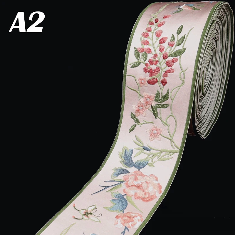 1 м китайская вышитая лямка в стиле ретро кружевная бейка с вышивкой для DIY