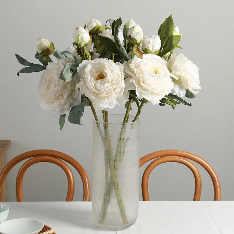 Трехсторонние французские пионы с сгоревшими краями натуральные