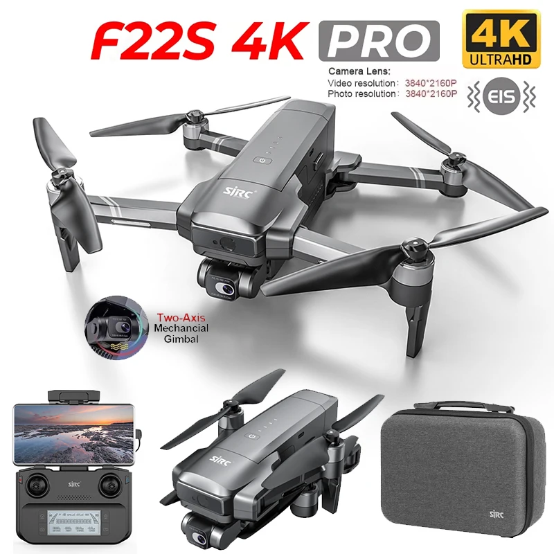 SJRC f22/F22S PRO GPS Drone 4K Professional 2 Axis Gimbal HD Camera With Laser Obstacle Avoidance 3.5KM Foldable Quadcopter Dron
