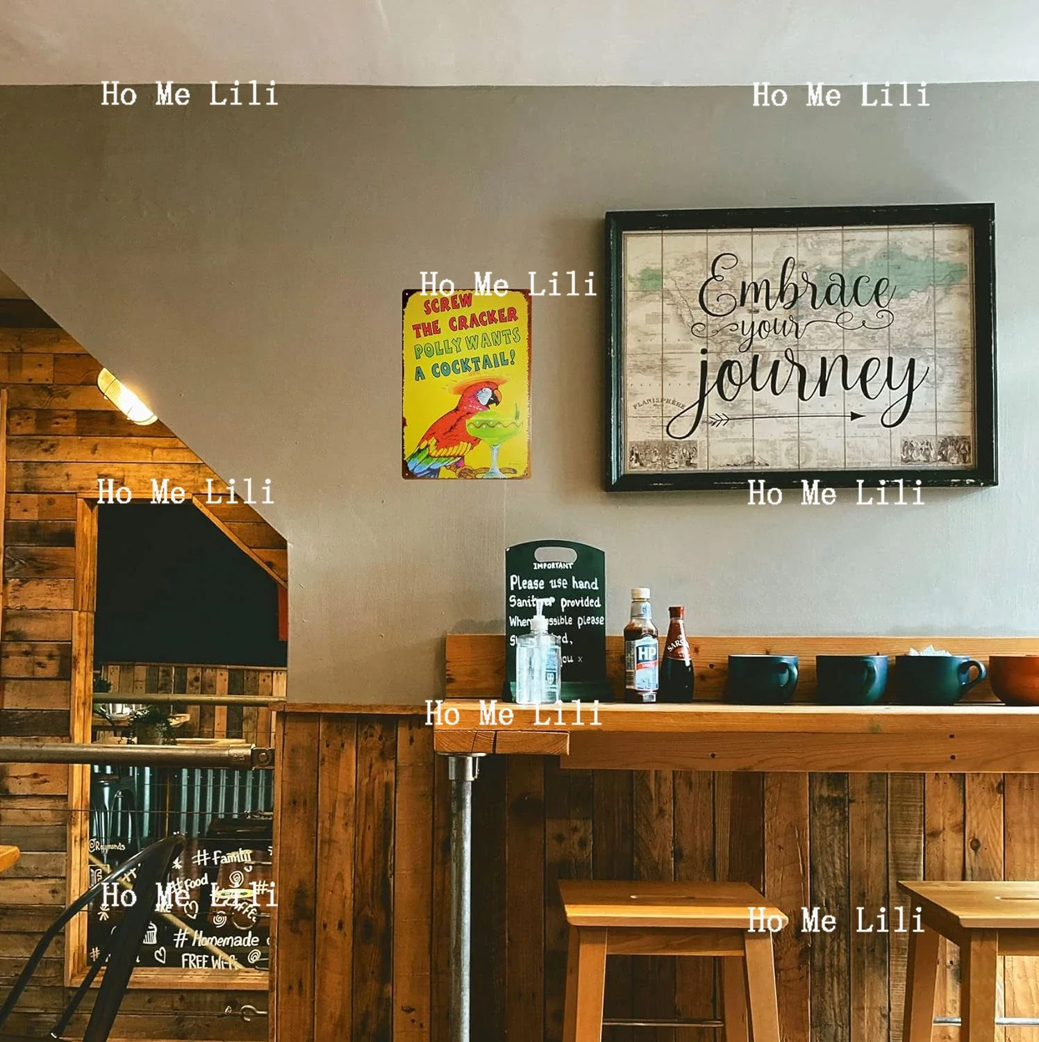 Erlood Screw The Cracker Polly Wants A Cocktail Металлическая винтажная жестяная вывеска Настенный