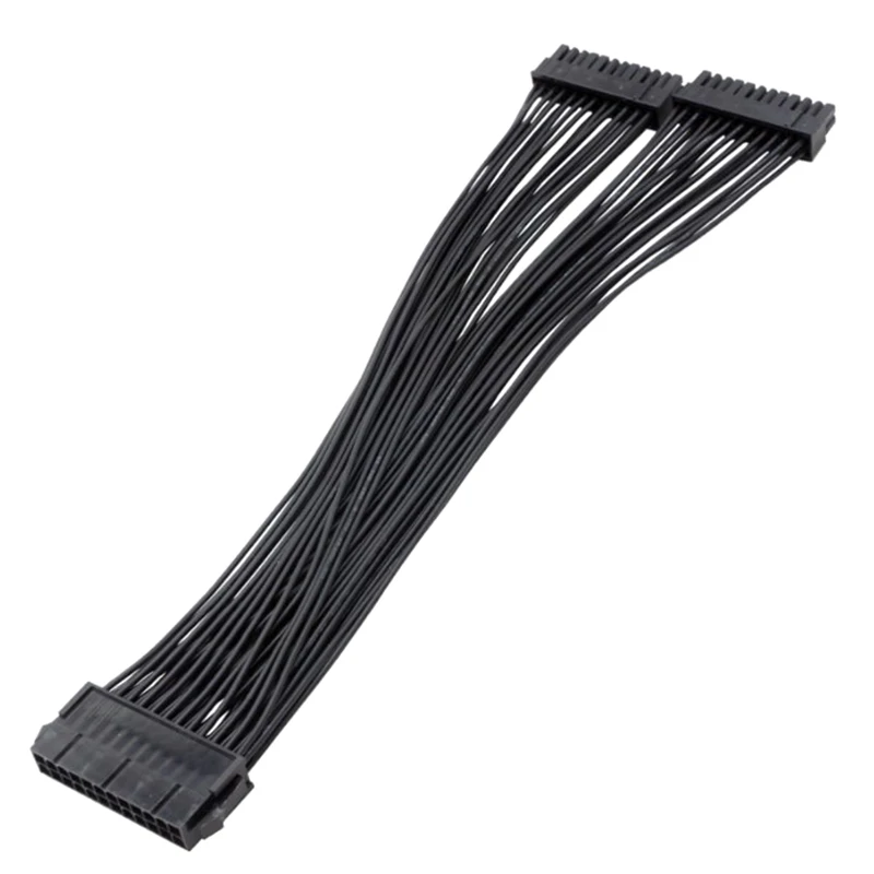 

32cm ATX 24Pin 1 To 2 Port Power Supply Extension Cable PSU Male To Female Splitter 24PIN Extension Cable