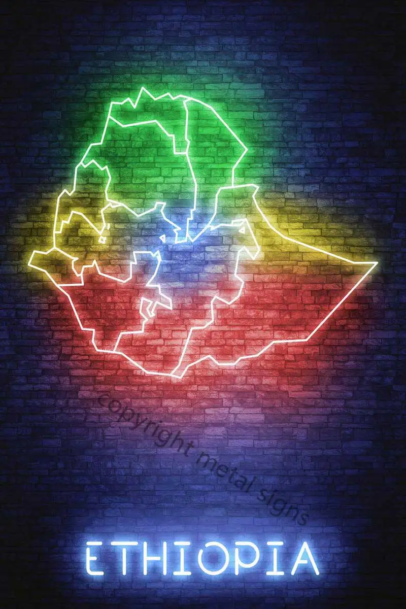 

Эфиопия Аддис-Абеба металлическая вывеска жестяная вывеска оловянные пластины Декор для комнаты Ретро неоновая вывеска для дома мужская п...