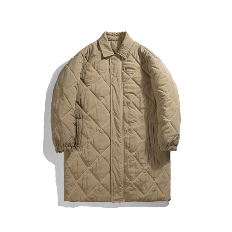 Winter Thick Long Coat Men Warm Fashion Retro Thicken Jacket Men Korean Loose Plaid Trench Coat Mens Oversize Overcoat M-2XL