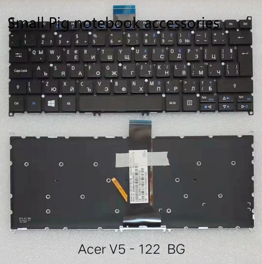 

Bulgaria black Laptop Keyboard Replacement for Acer V5-122 V5-132 V5-122P V5-132P Layout with backlit BG BU