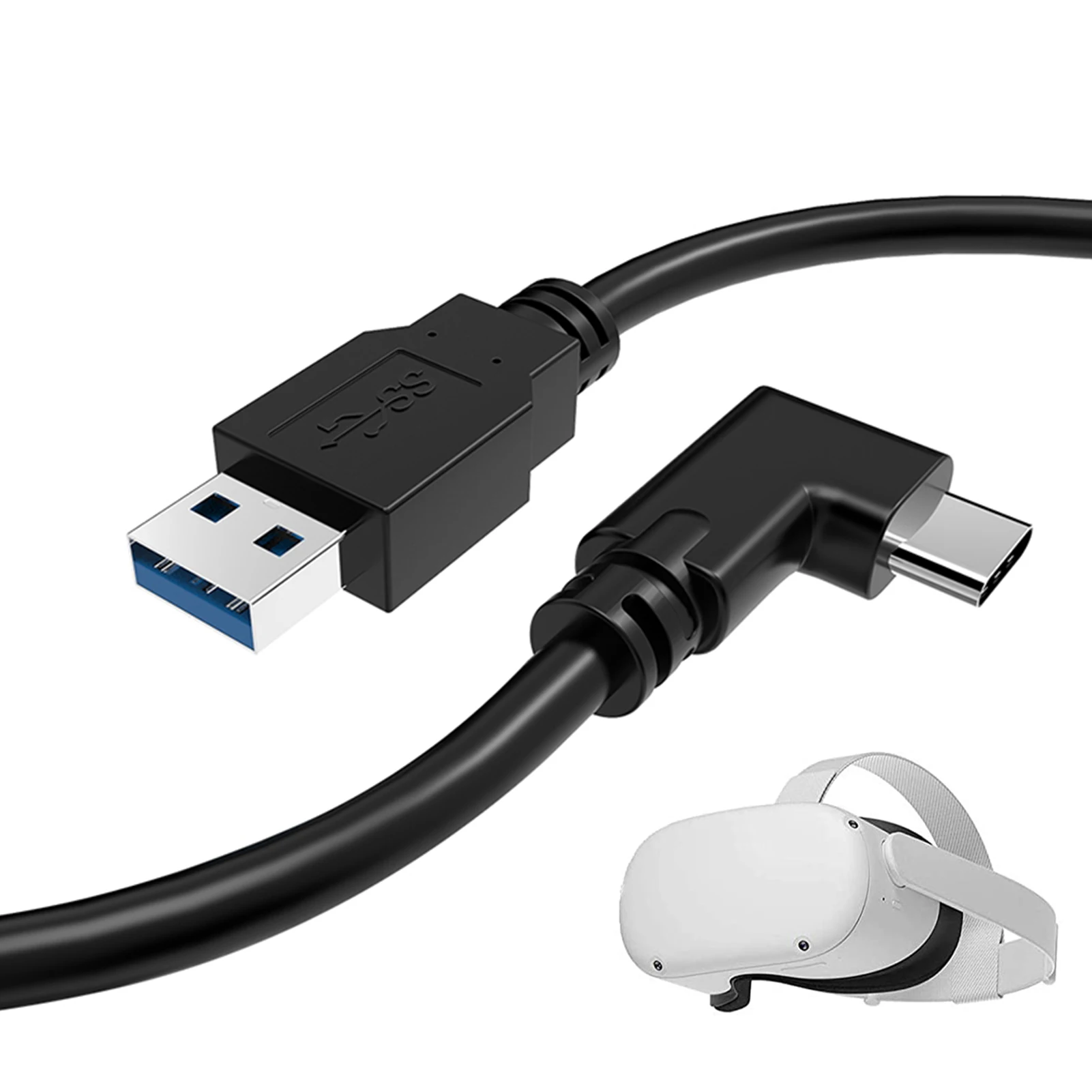 

USB 3.0 to Type-C VR Cable for Oculus Quest 2 Line 5m/ 16ft 5Gbps Male to Male Date Cord for Oculus Quest Headset Accessories
