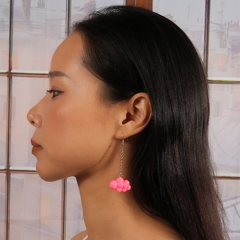 Модные Красочные полимерные серьги-подвески с облаками для женщин и девушек