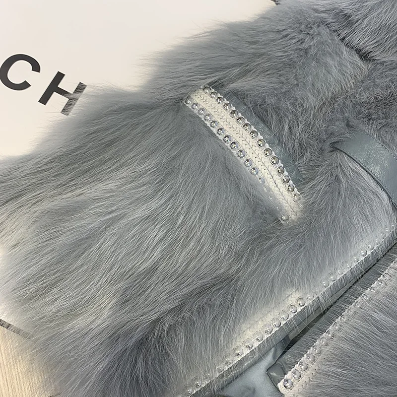 Coat women's midi length fur young winter