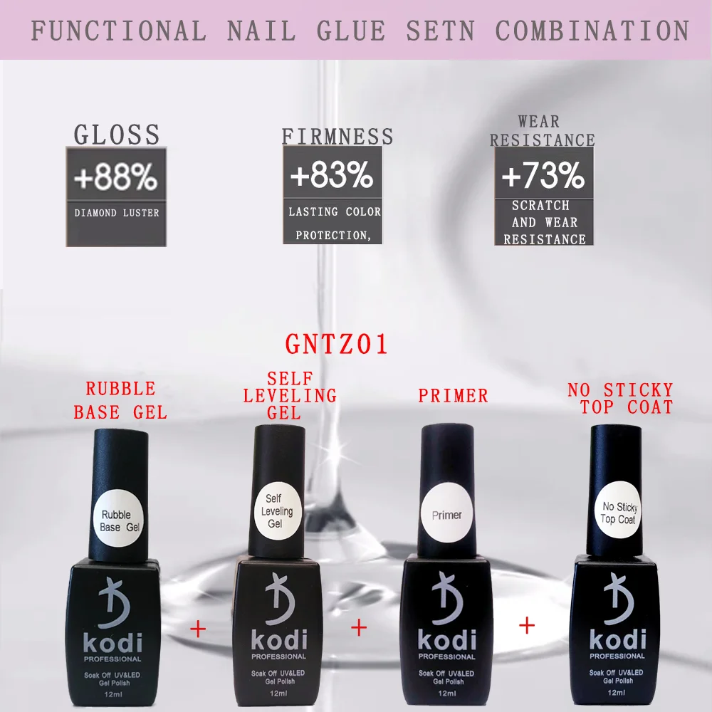 KODI 12 мл Праймер базовое верхнее покрытие Искусственный отмачиваемый лак