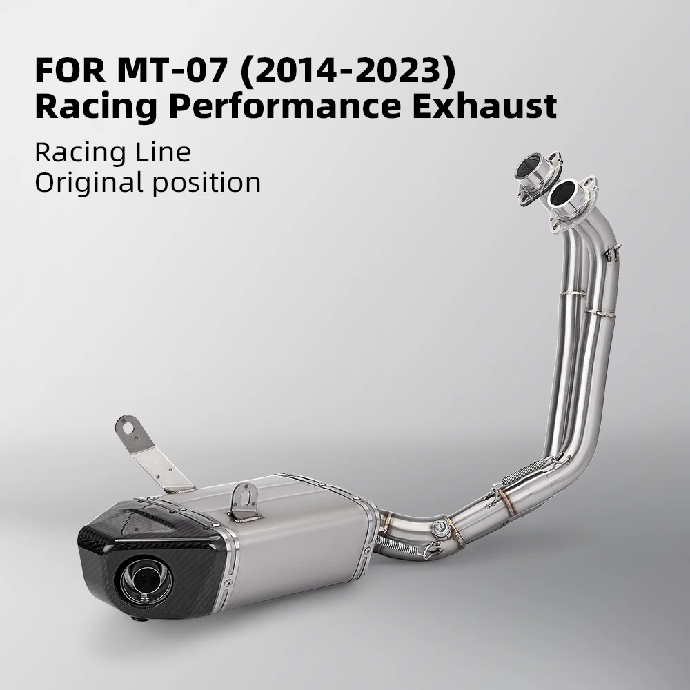 

For YAMAHA MT07 FZ07 System Escape Slip On 51MM Front Tube Link Pipe Connect Original full Motorcycle Exhaust System