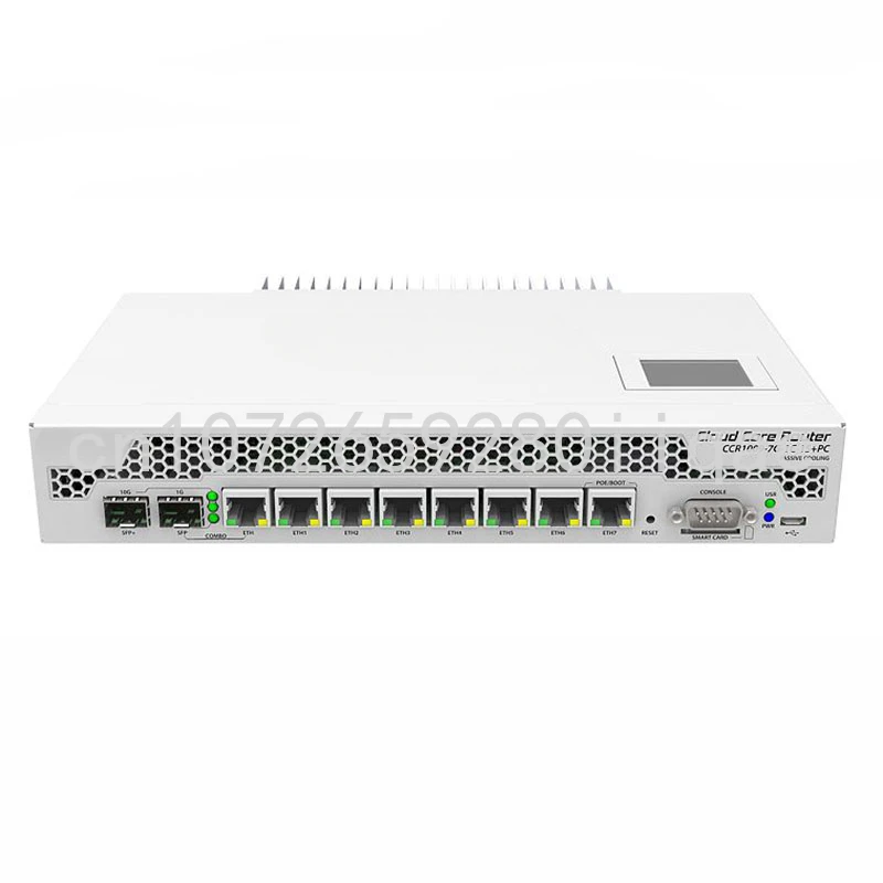 

CCR1009-7G-1C-1S+PC Router 7xGigabit Ports, 1xCombo Port (SFP or Gigabit Ethernet) 1xSFP+cage, 9 Cores 1GHz CPU