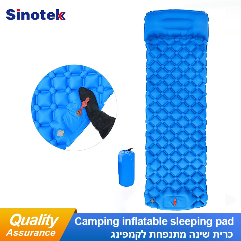 

Outdoor Camping Inflatable Moisture Mattress with Pillows Pad Diamond Ultra-Light Sleeping Mat Damp Proof Waterproof Matelas Gon